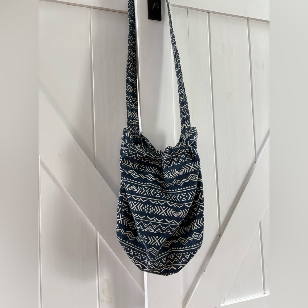 Roxy Tribal Rope Drawstring Canvas Crossbody Purs… - image 3